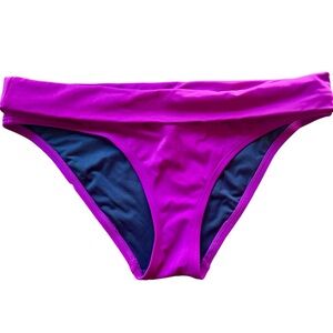 EUC - Victoria’s Secret Fold-over Swim Bottom - Size Small, Magenta